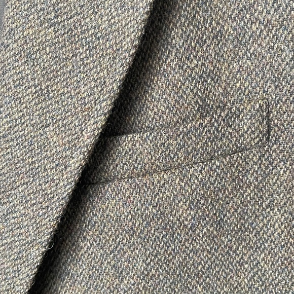 Classic Ralph Lauren Olive Green Lamb's Wool Lined Tweed Blazer - Picture 7 of 11